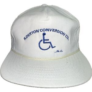 Ilderton Conversion Co. N.C.‎ White Vintage SnapBack Hat Handicap Van Company